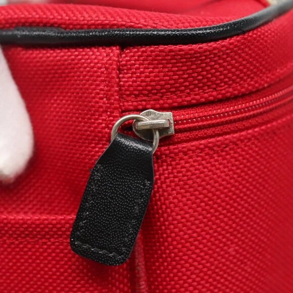 BURBERRY Vanity Cosmetic Pouch Canvas Red Auth ti2868 - Picture 12 of 16